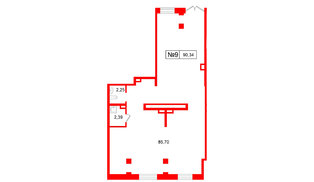 Помещение в ЖК Парадный ансамбль, 90.34 м², 1 этаж