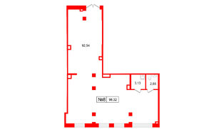 Помещение в ЖК Парадный ансамбль, 98.32 м², 1 этаж