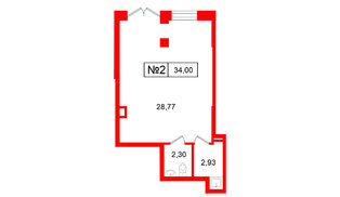Помещение в ЖК Парадный ансамбль, 34 м², 1 этаж