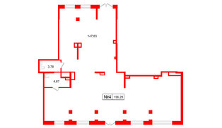 Помещение в ЖК Парадный ансамбль, 156.28 м², 1 этаж