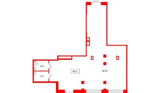 Помещение в ЖК Парадный ансамбль, 96.31 м², 1 этаж