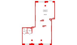 Помещение в ЖК Парадный ансамбль, 105.51 м², 1 этаж