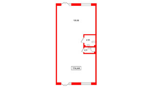 Помещение в ЖК Морская миля, 114.44 м², 1 этаж