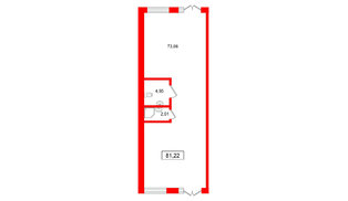 Помещение в ЖК Морская миля, 81.22 м², 1 этаж