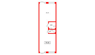 Помещение в ЖК Морская миля, 78.3 м², 1 этаж