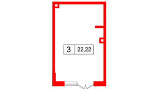 Помещение в ЖК А101Лаголово, 22.22 м², 1 этаж