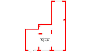 Помещение в ЖК А101Лаголово, 66.04 м², 1 этаж