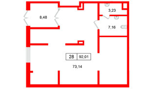 Помещение в ЖК ЦДС Dreamline., 92.01 м², 1 этаж