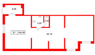 Помещение в ЖК ЦДС Dreamline., 108.39 м², 1 этаж