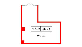 Помещение в ЖК Моско, 25.25 м², 3 этаж
