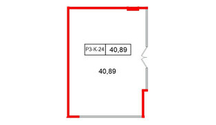 Помещение в ЖК Моско, 40.89 м², 3 этаж