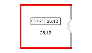 Помещение в ЖК Моско, 25.12 м², 3 этаж