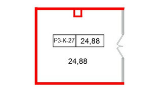 Помещение в ЖК Моско, 24.88 м², 3 этаж