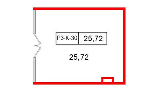 Помещение в ЖК Моско, 25.72 м², 3 этаж