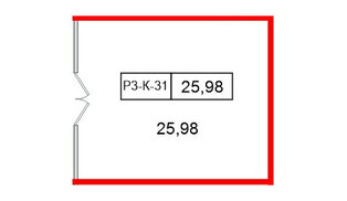 Помещение в ЖК Моско, 25.98 м², 3 этаж