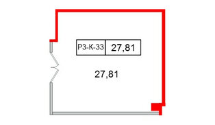 Помещение в ЖК Моско, 27.81 м², 3 этаж