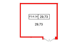 Помещение в ЖК Моско, 29.73 м², 3 этаж