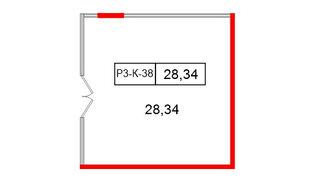 Помещение в ЖК Моско, 28.34 м², 3 этаж
