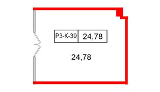Помещение в ЖК Моско, 24.78 м², 3 этаж