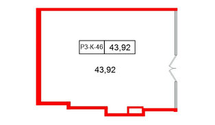 Помещение в ЖК Моско, 43.92 м², 3 этаж