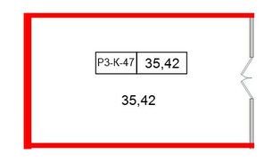 Помещение в ЖК Моско, 35.42 м², 3 этаж