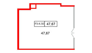 Помещение в ЖК Моско, 47.67 м², 3 этаж