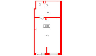 Помещение в ЖК Аквилон VERBA, 82.57 м², 1 этаж