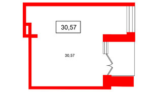 Помещение в ЖК Аквилон VERBA, 30.57 м², 1 этаж