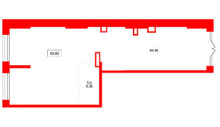 Помещение в ЖК Аквилон VERBA, 69.82 м², 1 этаж
