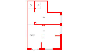 Помещение в ЖК Аквилон VERBA, 95.77 м², 1 этаж