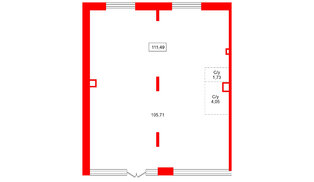 Помещение в ЖК Аквилон VERBA, 111.49 м², 1 этаж