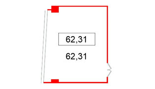 Помещение в ЖК БЦ ELEMENT PRIME, 62.31 м², 5 этаж