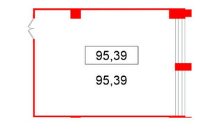 Помещение в ЖК БЦ ELEMENT PRIME, 95.39 м², 3 этаж