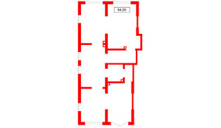 Помещение в ЖК Октябрьская набережная, 94.5 м², 1 этаж