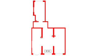 Помещение в ЖК Октябрьская набережная, 87.4 м², 1 этаж