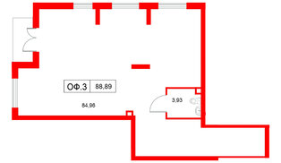 Помещение в ЖК Расцветай в Янино, 88.89 м², 1 этаж