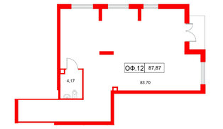 Помещение в ЖК Расцветай в Янино, 87.87 м², 1 этаж