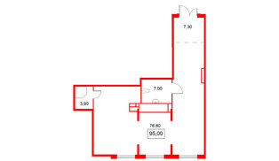Помещение в ЖК Ягодное Река Парк, 95 м², 1 этаж