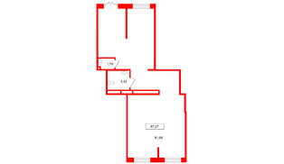 Помещение в ЖК Имена, 87.27 м², 1 этаж