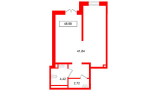 Помещение в ЖК Имена, 48.98 м², 1 этаж