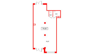 Помещение в ЖК Дубровский, 74.83 м², 1 этаж