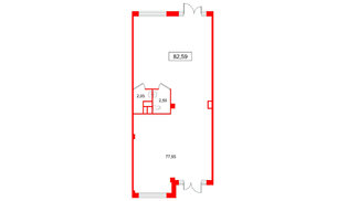 Помещение в ЖК Дубровский, 82.59 м², 1 этаж
