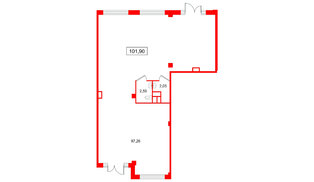 Помещение в ЖК Дубровский, 101.9 м², 1 этаж