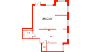 Помещение в ЖК Имена, 111.1 м², 1 этаж