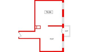 Помещение в ЖК Саан, 74.04 м², 6 этаж