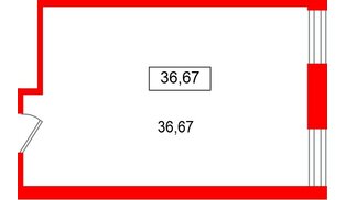 Помещение в ЖК «Арт Плаза», 36.67 м², 3 этаж