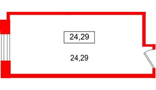 Помещение в ЖК «Арт Плаза», 24.29 м², 3 этаж