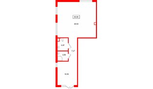 Помещение в ЖК Ю Гатчина, 80.86 м², 1 этаж