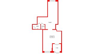 Помещение в ЖК Полис Приморский 2, 87.9 м², 1 этаж