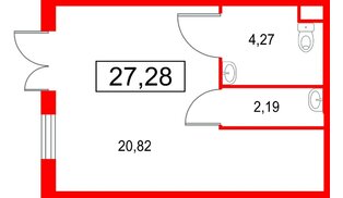 Помещение в ЖК Имена, 27.28 м², 1 этаж